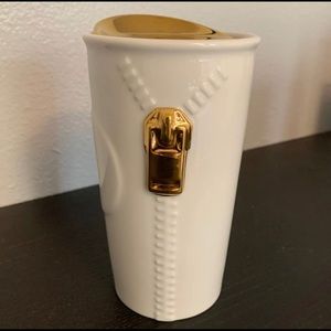 NEW Starbucks Gold Zipper travel mug
